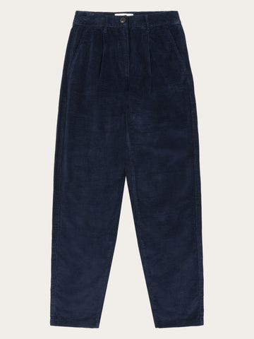 KnowledgeCotton Apparel - WMN Organic Cotton Chloe Corduroy Pant GOTS Pants 1412 Night Sky