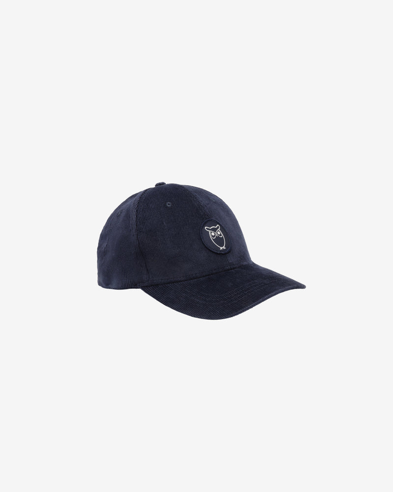 KnowledgeCotton Apparel - UNI Organic Cotton Corduroy Cap GOTS Caps 1412 Night Sky