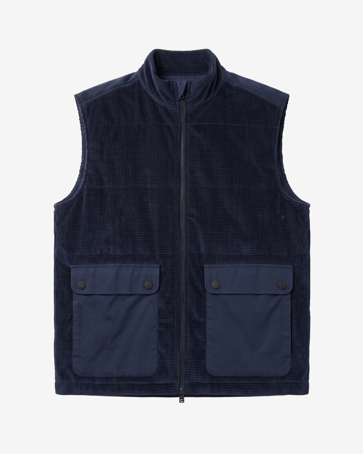 KnowledgeCotton Apparel - MEN Organic Cotton Corduroy Vest GOTS Vests 1412 Night Sky