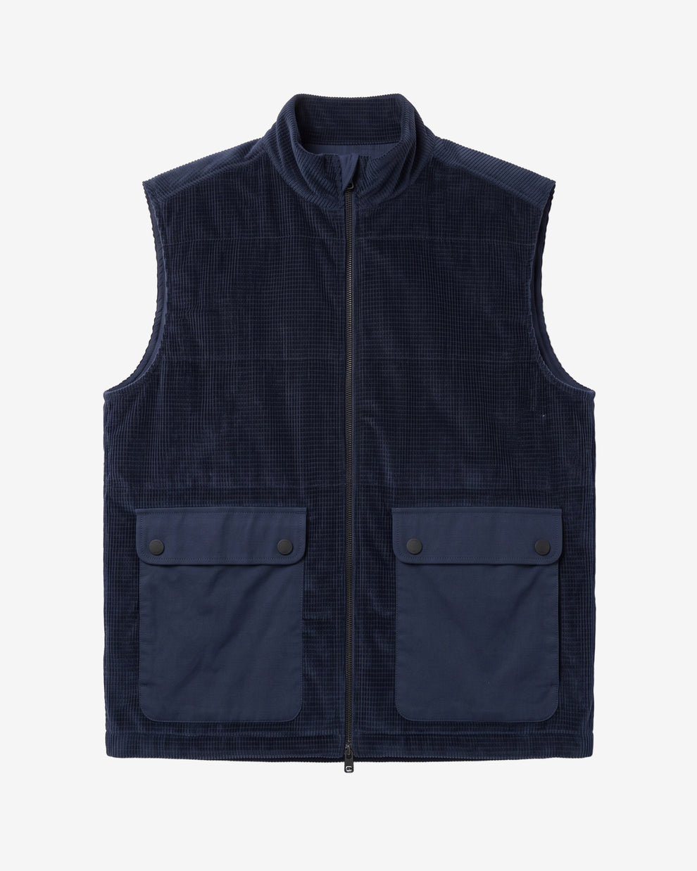 KnowledgeCotton Apparel - MEN Organic Cotton Corduroy Vest GOTS Vests 1412 Night Sky