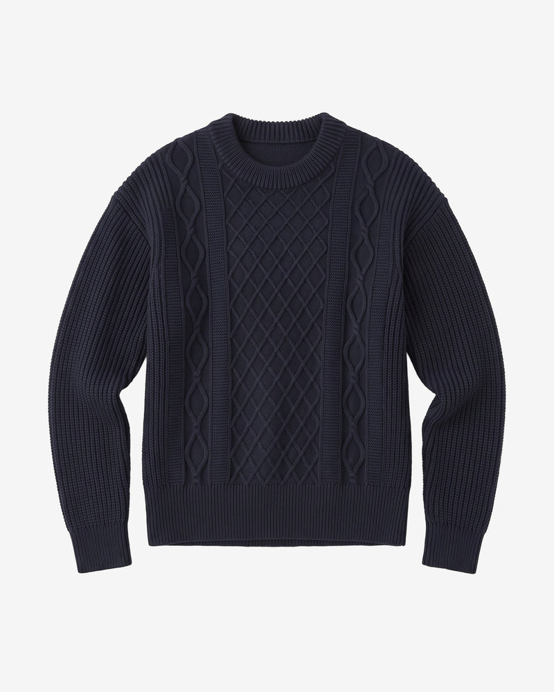 KnowledgeCotton Apparel - WMN Organic Cotton Crew Neck - Regenerative Organic Certified™ - GOTS/Vegan Knits 1412 Night Sky