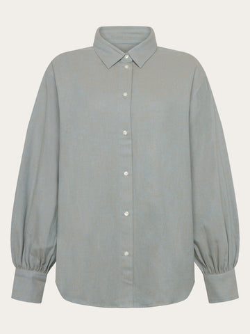 KnowledgeCotton Apparel - WMN Organic Cotton Flannel Shirt GOTS Shirts 1484 Apple Cinnamon