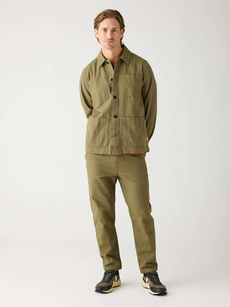 KnowledgeCotton Apparel - MEN Organic Cotton Tim Canvas Pants GOTS Pants 1068 Burned Olive