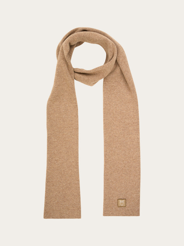 KnowledgeCotton Apparel - MEN Organic wool scarf Scarfs 1336 Kelp melange