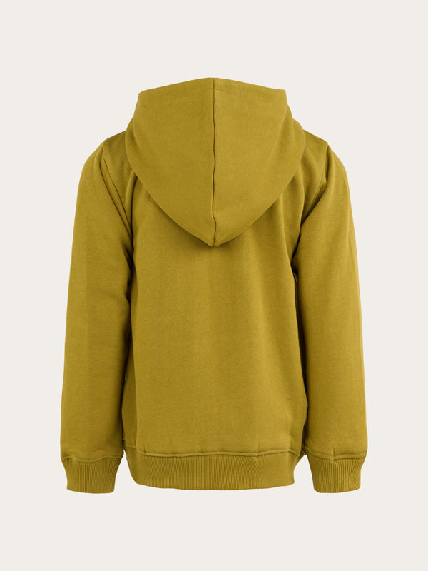 KnowledgeCotton Apparel - YOUNG Owl sweat hood Sweats 1363 Green Moss