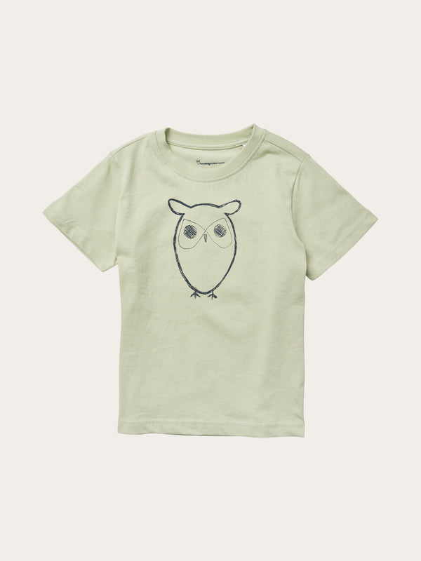 KnowledgeCotton Apparel - YOUNG Owl t-shirt T-shirts 1380 Swamp