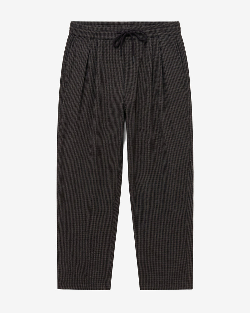 KnowledgeCotton Apparel - MEN Ozone relaxed houndtooth pant Pants 7031 Grey check