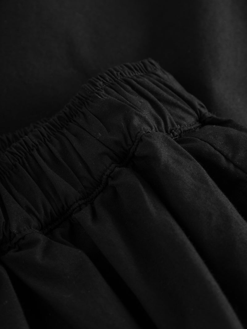 KnowledgeCotton Apparel - WMN Poplin elastic waist skirt Skirts 1300 Black Jet