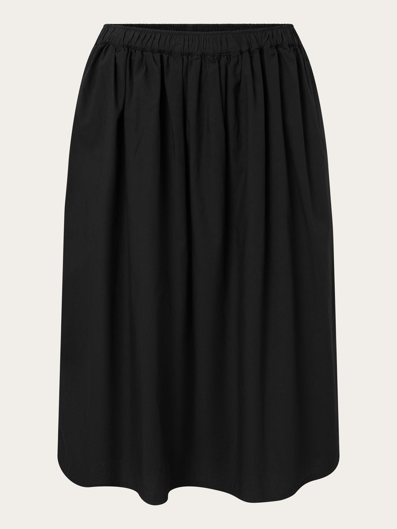 Poplin elastic waist skirt Black Jet – KnowledgeCotton Apparel