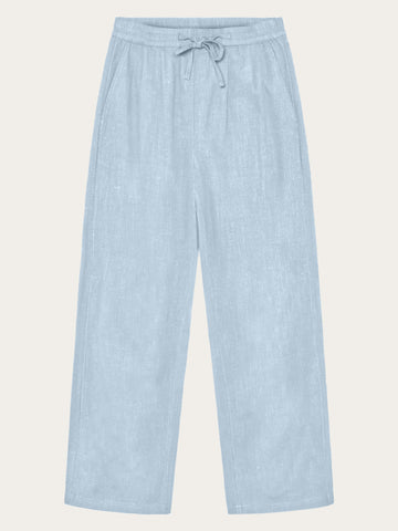 KnowledgeCotton Apparel - WMN Posey wide satin pants Pants 1009 Skyway