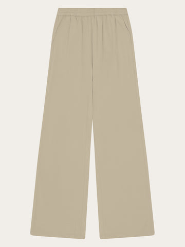 KnowledgeCotton Apparel - WMN Posey wide seersucker pants Pants 1495 Twill