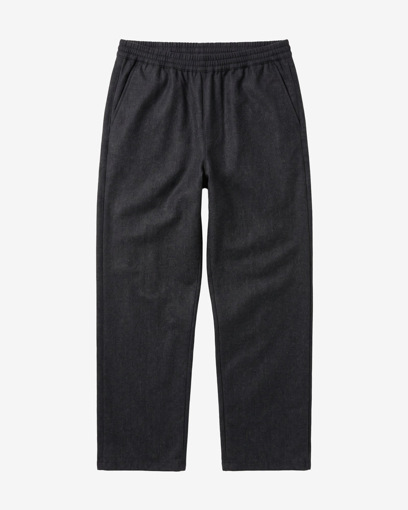 KnowledgeCotton Apparel - WMN Posey wide wool pants Pants 1073 Dark Grey Melange