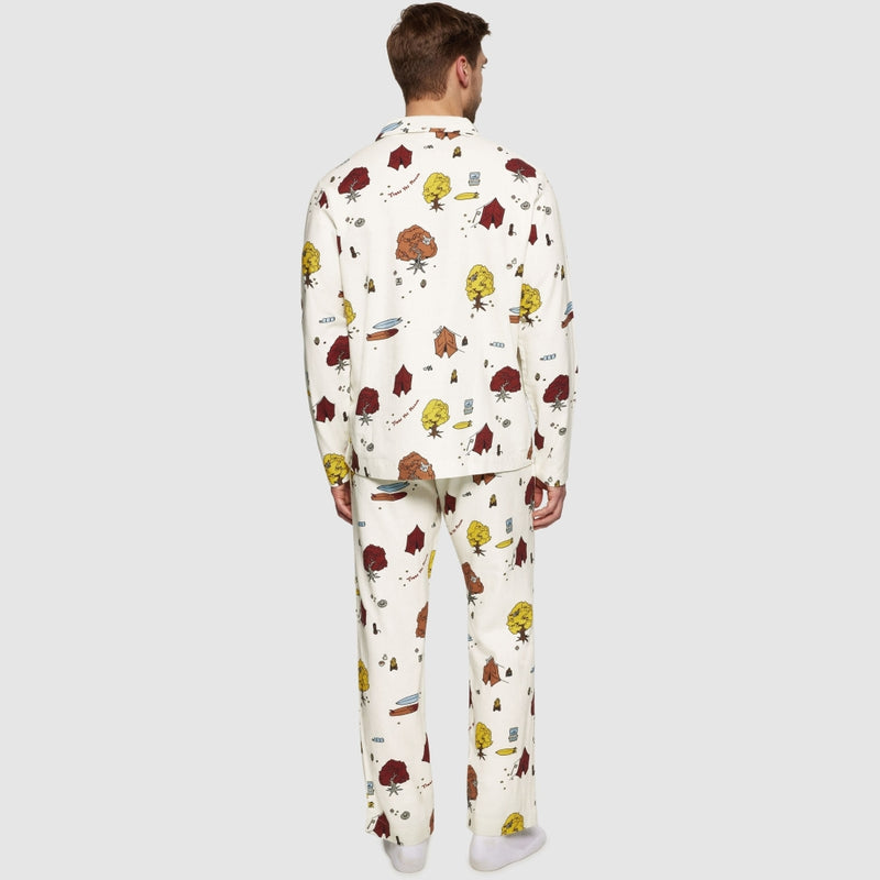 KnowledgeCotton Apparel - MEN Pyjamas set - GOTS/Vegan Homewear 9920 White