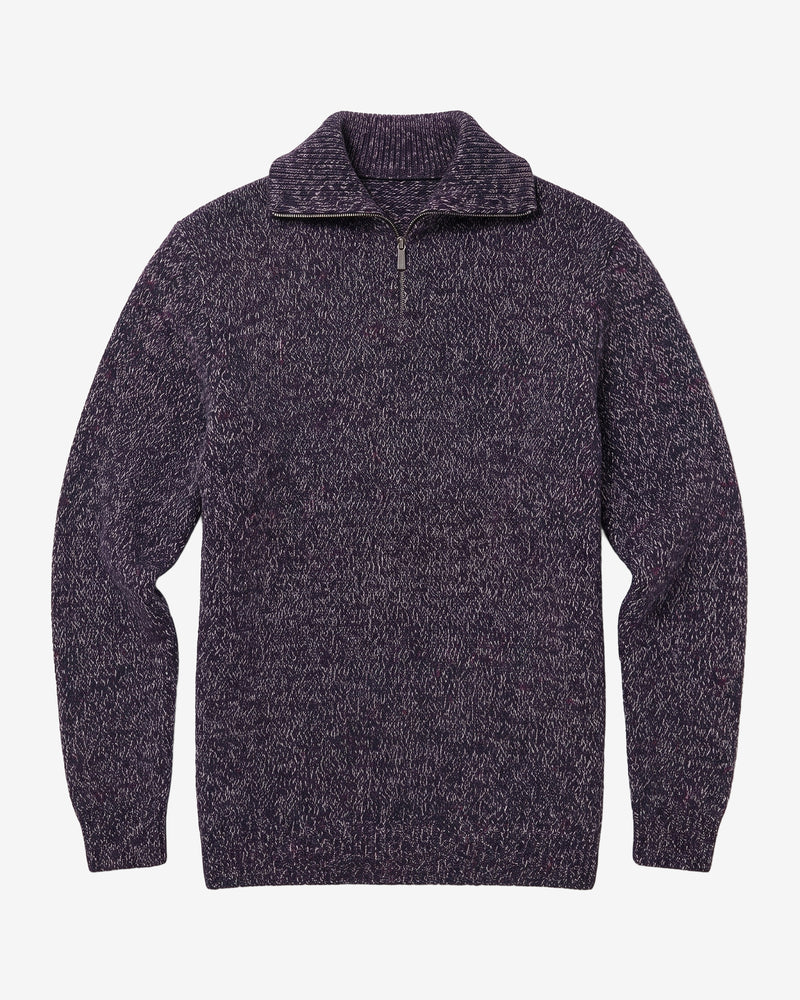 KnowledgeCotton Apparel - MEN Quater zip sweater Knits 5002 Blue Multi