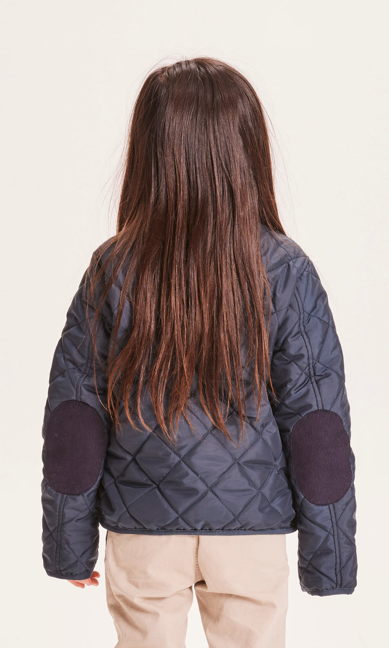 KnowledgeCotton Apparel - YOUNG REED quilted jacket Jackets 1001 Total Eclipse