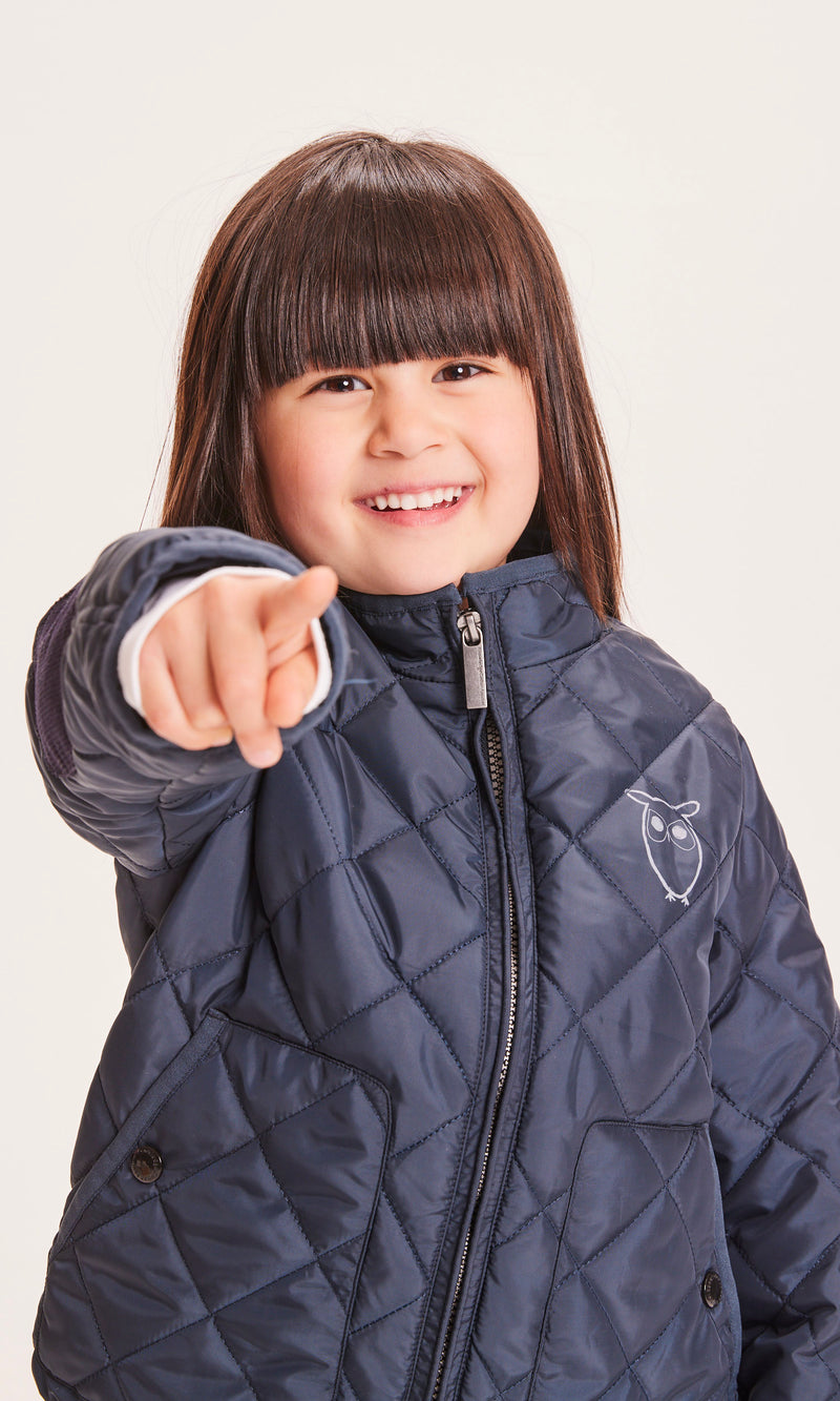 KnowledgeCotton Apparel - YOUNG REED quilted jacket Jackets 1001 Total Eclipse