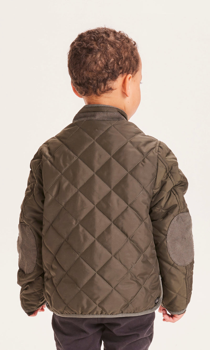KnowledgeCotton Apparel - YOUNG REED quilted jacket Jackets 1090 Forrest Night