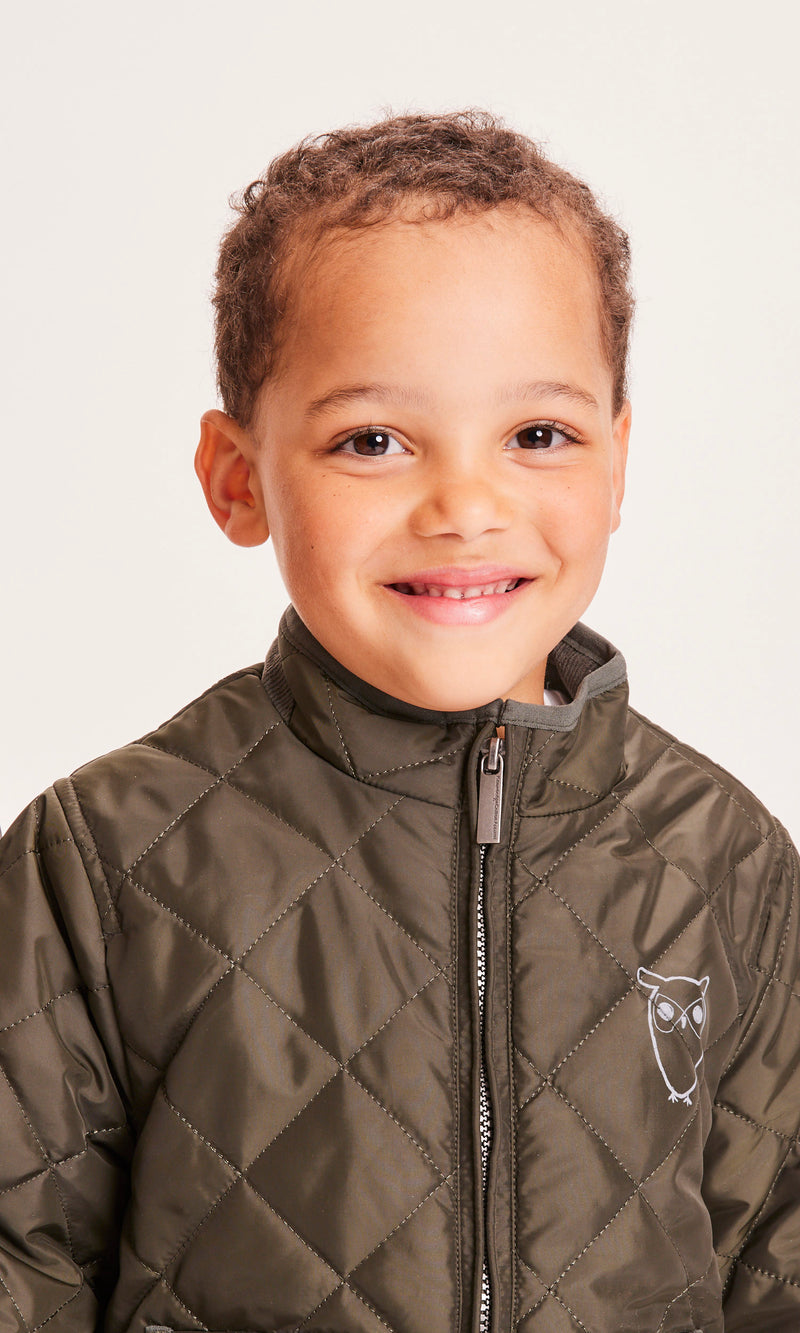 KnowledgeCotton Apparel - YOUNG REED quilted jacket Jackets 1090 Forrest Night