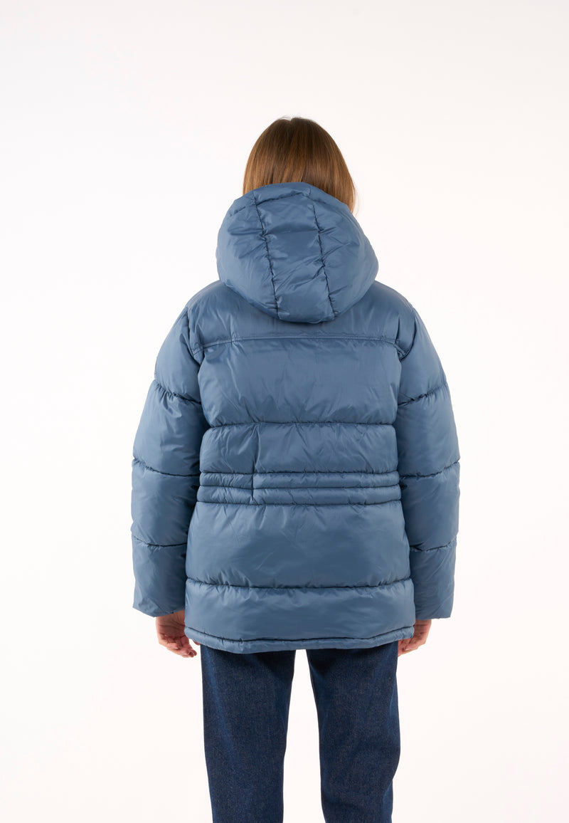 KnowledgeCotton Apparel - WMN REPREVE ™ short puffer jacket THERMO ACTIVE™ Jackets 1361 China Blue