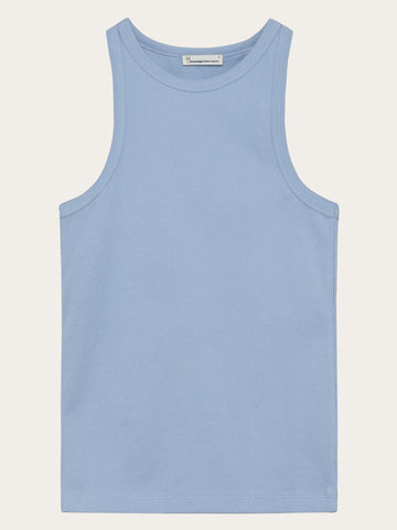 KnowledgeCotton Apparel - WMN Racer rib top T-shirts 1009 Skyway