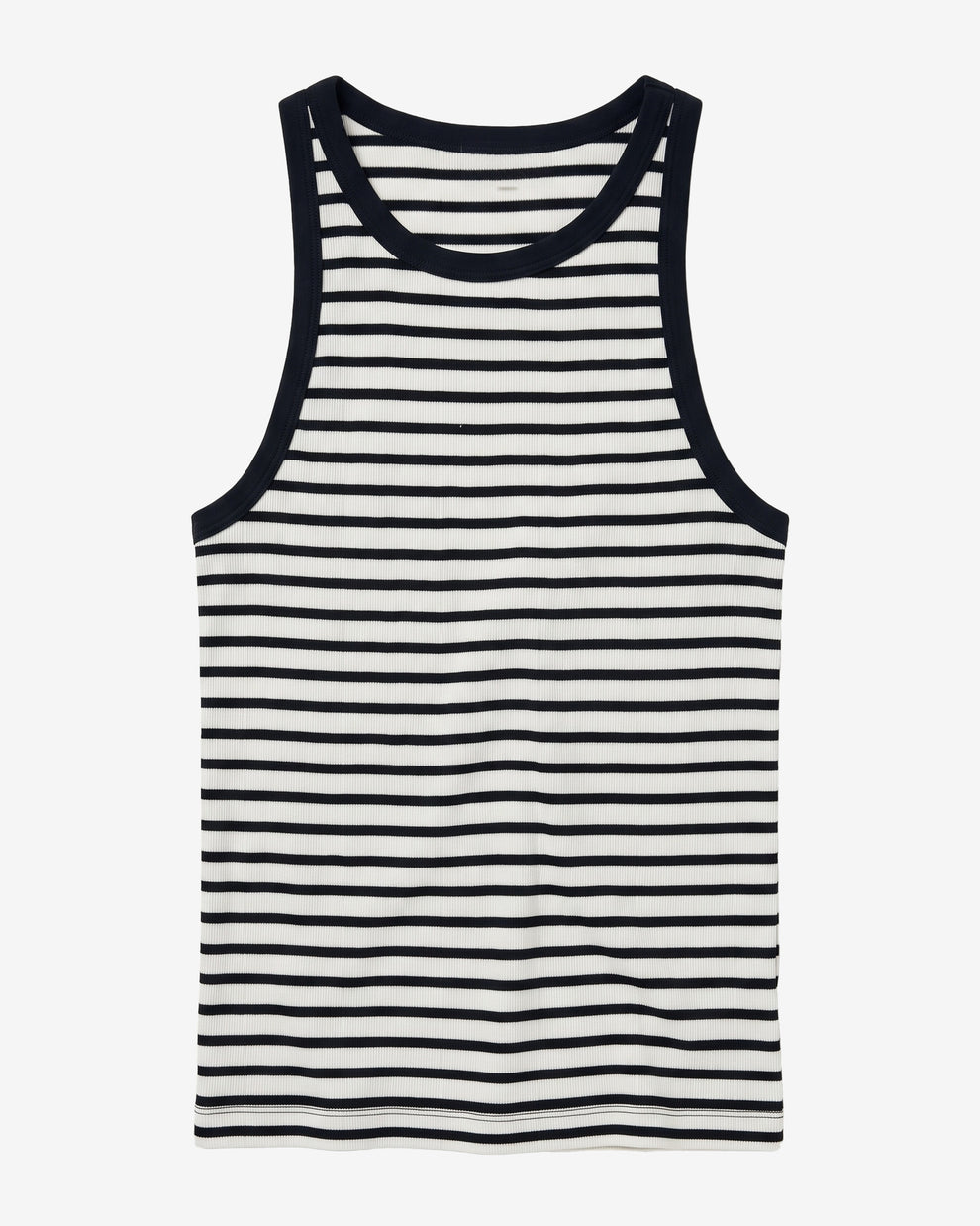 KnowledgeCotton Apparel - WMN Racer rib top T-shirts 8036 Navy