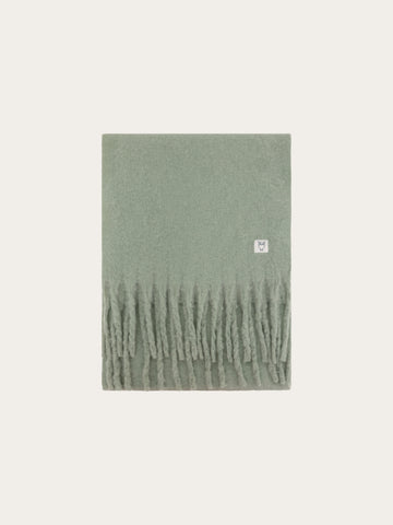 KnowledgeCotton Apparel - UNI Recycled fringe scarf Scarfs 1396 Lily Pad