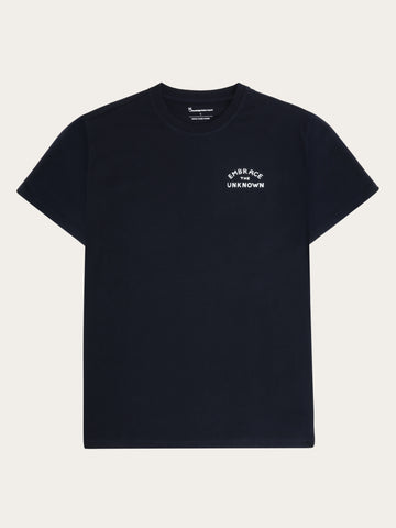 KnowledgeCotton Apparel - MEN Regenerative Organic Cotton Back Print T-Shirt GOTS T-shirts 1412 Night Sky