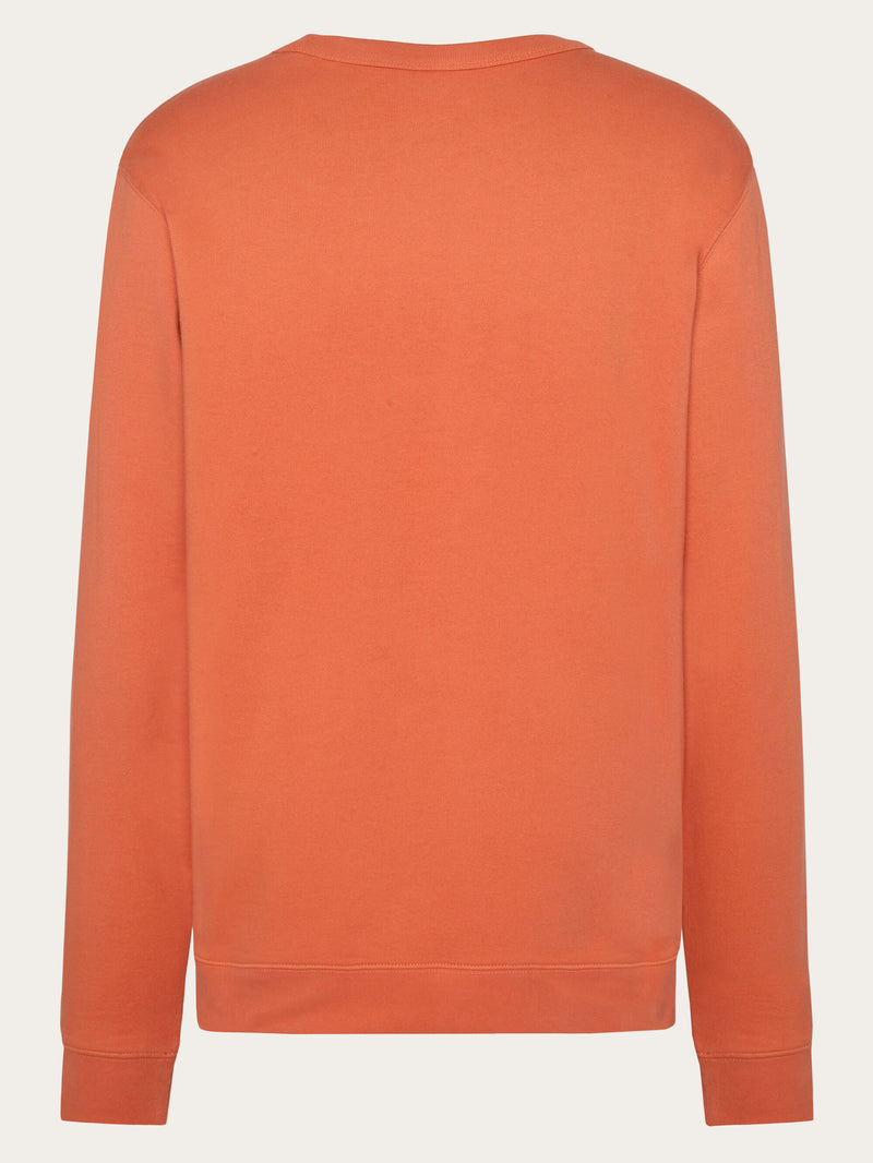 KnowledgeCotton Apparel - MEN Regenerative Organic Cotton Embroidery Crew Neck GOTS/Vegan Sweats 1481 Langoustino
