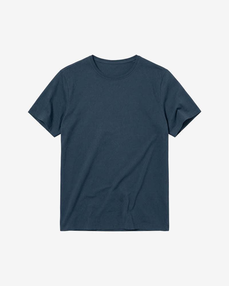 KnowledgeCotton Apparel - MEN Regular fit Basic tee T-shirts 1001 Total Eclipse