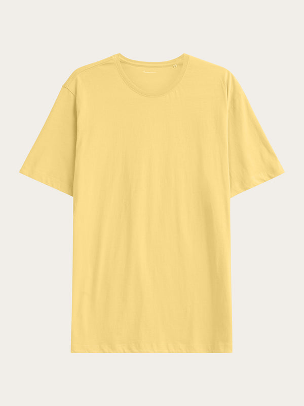 KnowledgeCotton Apparel - MEN Regular fit Basic tee T-shirts 1429 Misted Yellow