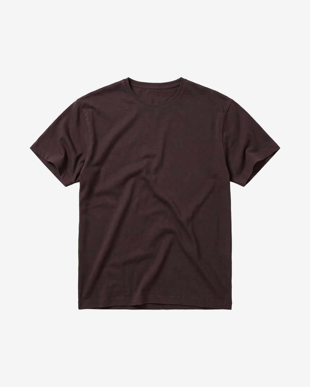 KnowledgeCotton Apparel - MEN Regular fit Basic tee T-shirts 1487 Chocolate Torte
