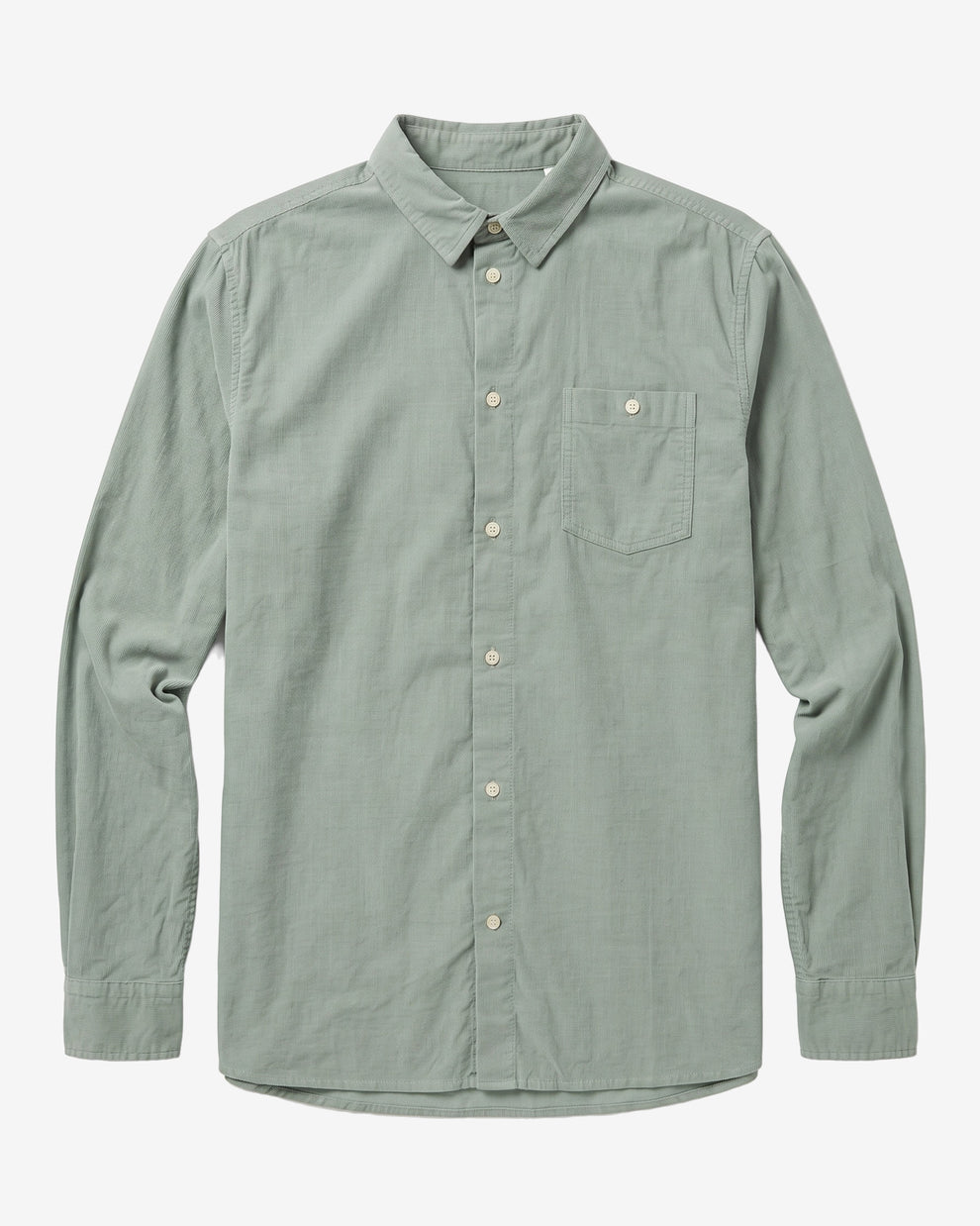 KnowledgeCotton Apparel - MEN Regular fit corduroy shirt Shirts 1396 Lily Pad