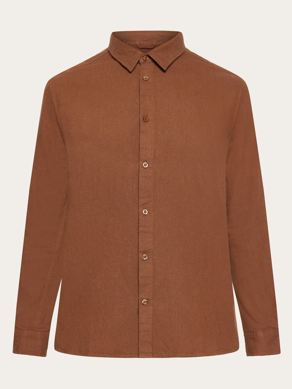 KnowledgeCotton Apparel - MEN Organic Cotton Flannel Shirt GOTS Shirts 1121 Dachshund