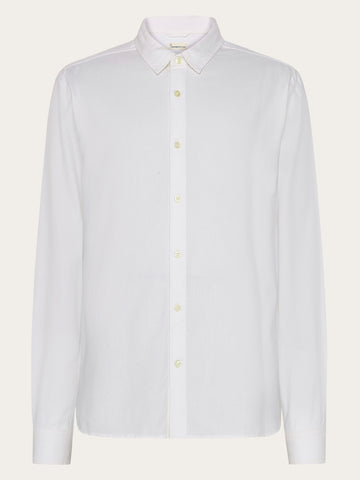 KnowledgeCotton Apparel - MEN Light twill shirt Shirts 1387 Egret