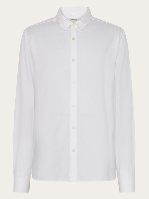 KnowledgeCotton Apparel - MEN Regular fit light twill shirt - GOTS/Vegan Shirts 1387 Egret