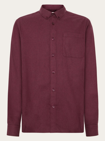 KnowledgeCotton Apparel - MEN Regular fit melangé flannel shirt Shirts 1281 Fig