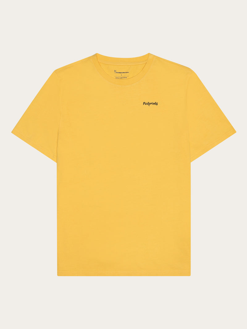 KnowledgeCotton Apparel - UNI Regular short sleeve heavy single jersey printed t-shirt GOTS/Vegan T-shirts 1482 Yarrow