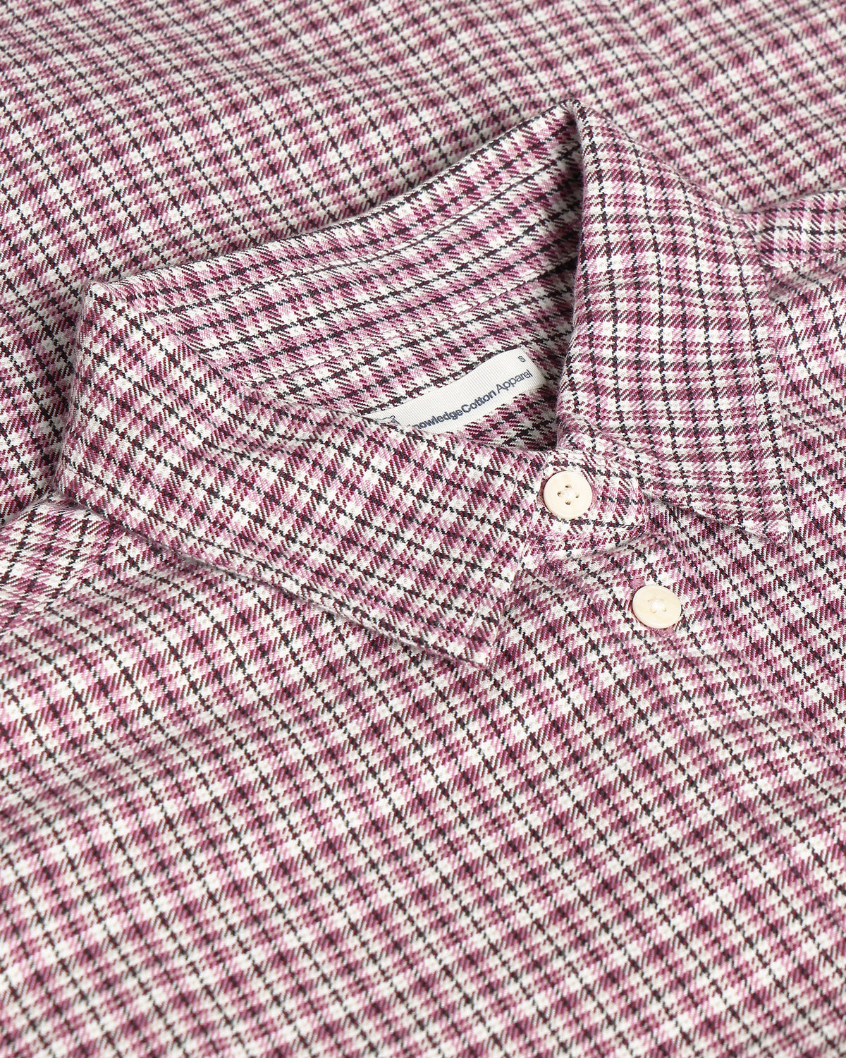 KnowledgeCotton Apparel - WMN Relaxed check shirt Shirts 7028 Pink check
