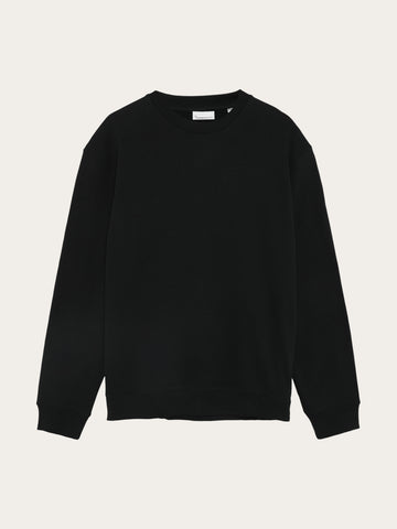KnowledgeCotton Apparel - MEN Relaxed crew neck Sweats 1300 Black Jet