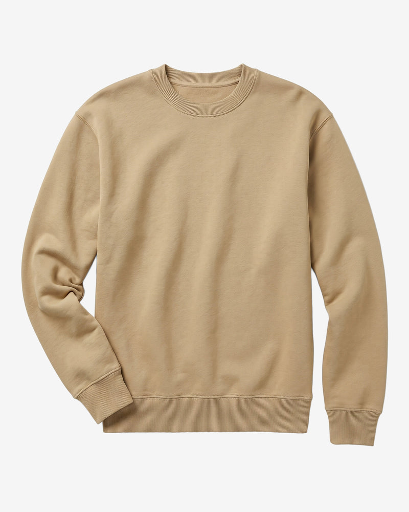 KnowledgeCotton Apparel - MEN Relaxed crew neck Sweats 1336 Kelp melange