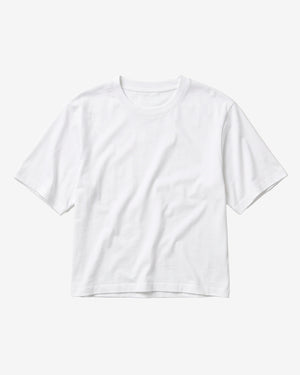 KnowledgeCotton Apparel - WMN Relaxed mercerized t-shirt T-shirts 1010 Bright White