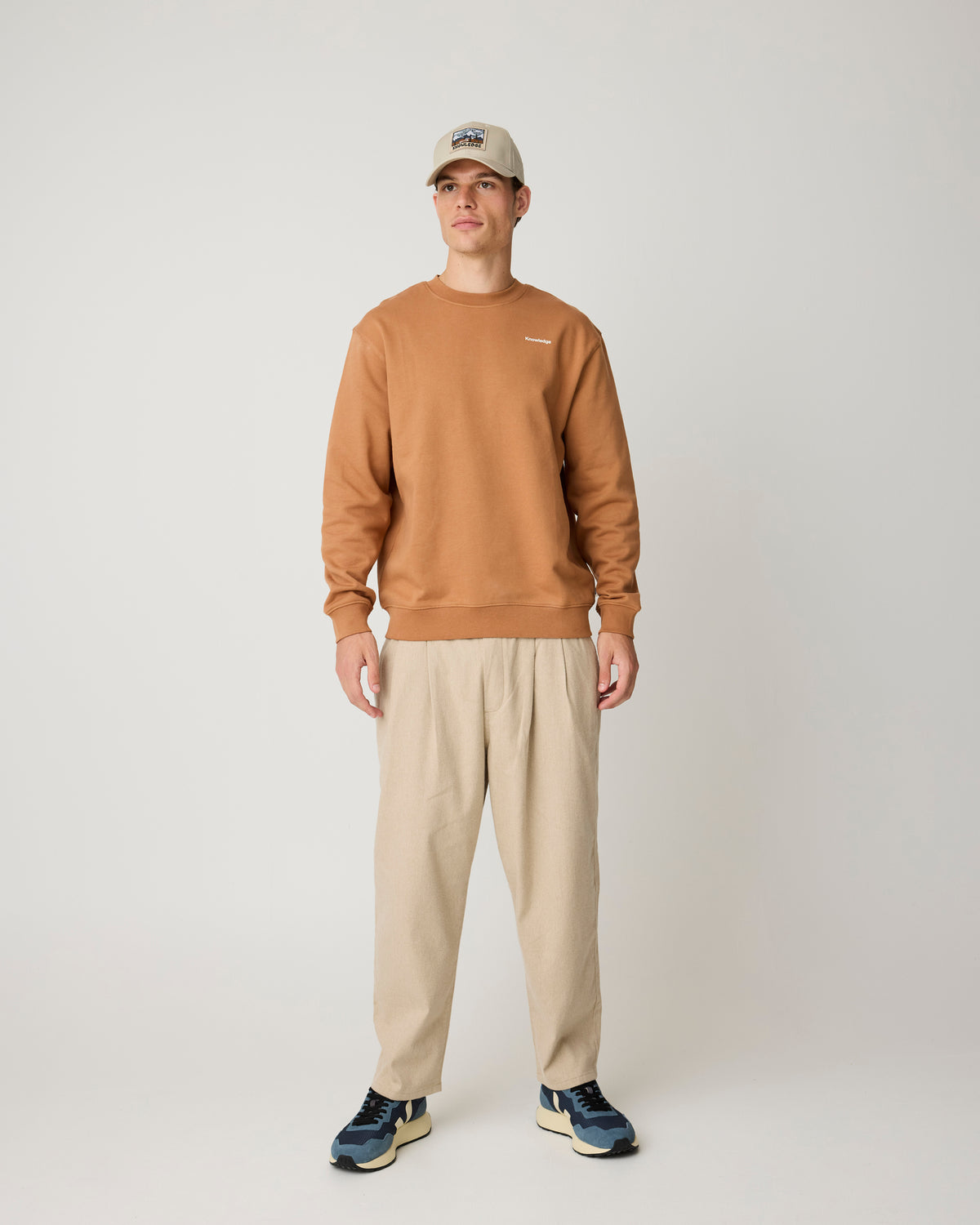 KnowledgeCotton Apparel - MEN Relaxed printed crew neck Sweats 1499 Lion