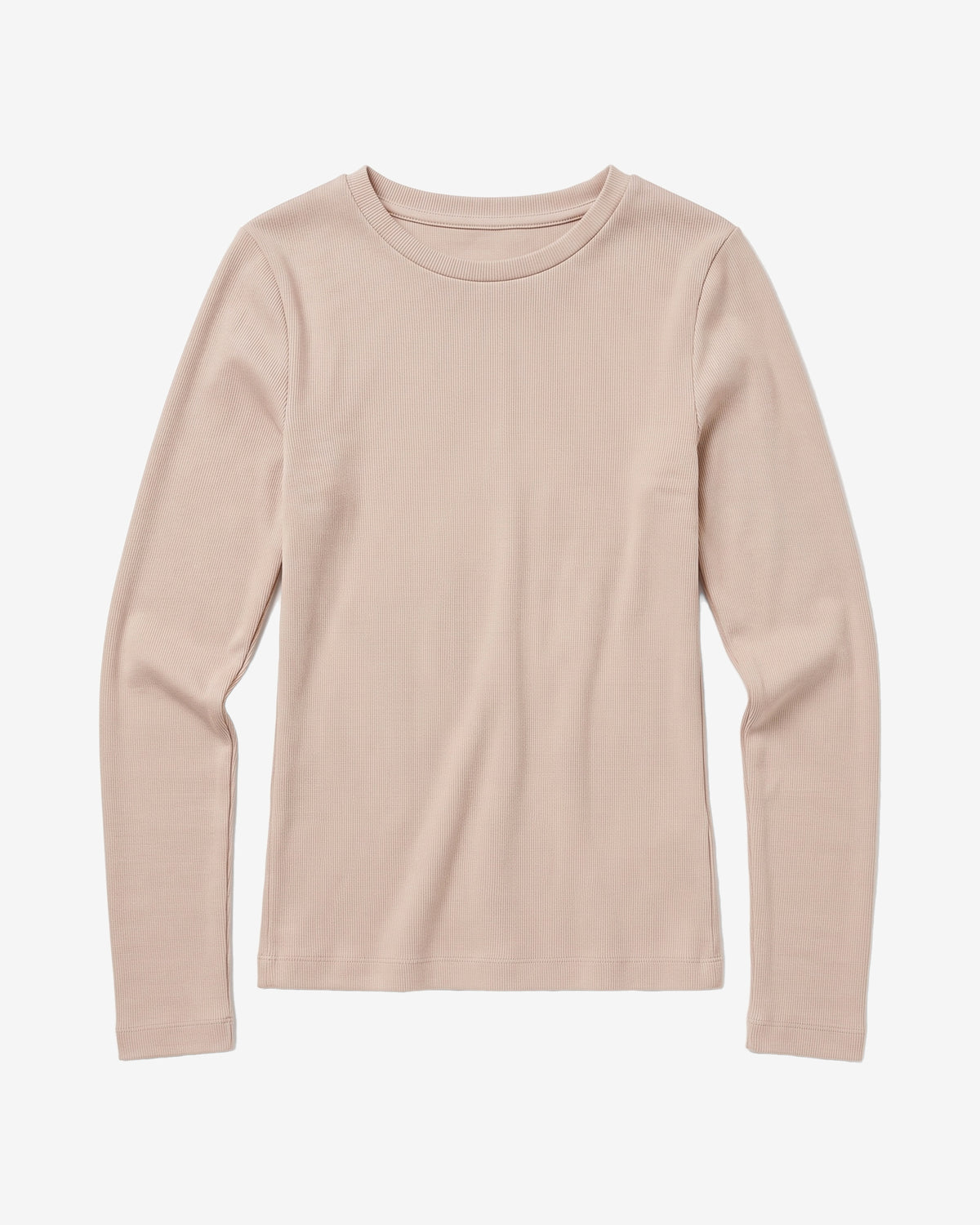 KnowledgeCotton Apparel - WMN Rib Scoop neck long sleeved Long Sleeves 1228 Light feather gray
