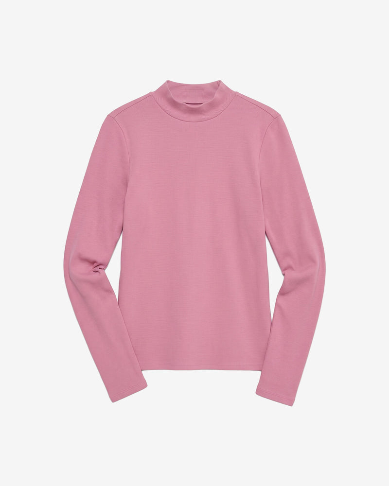 KnowledgeCotton Apparel - WMN Rib high neck LS Long Sleeves 1503 Orchid Haze