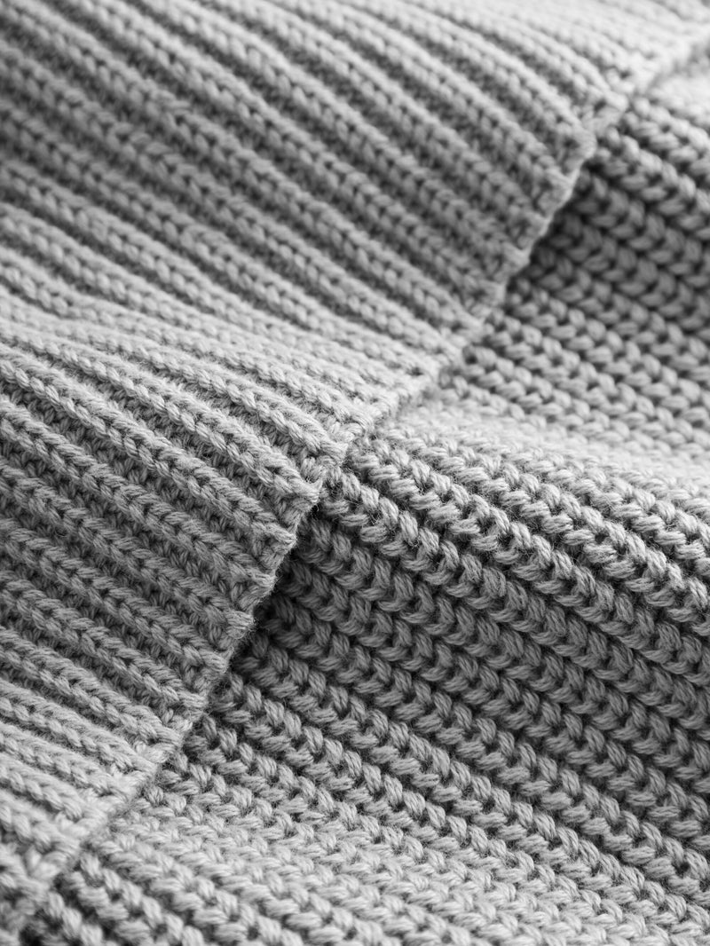 KnowledgeCotton Apparel - UNI Rib knit scarf Scarfs 1012 Grey Melange