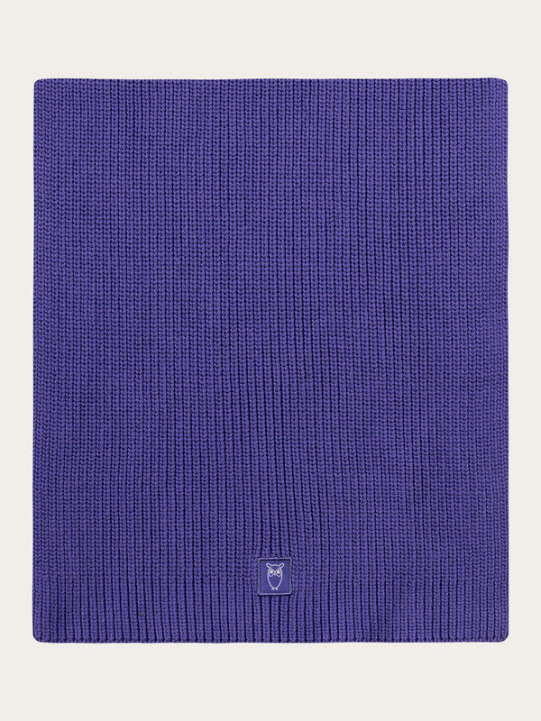 KnowledgeCotton Apparel - UNI Rib knit scarf Scarfs 1416 Deep Purple