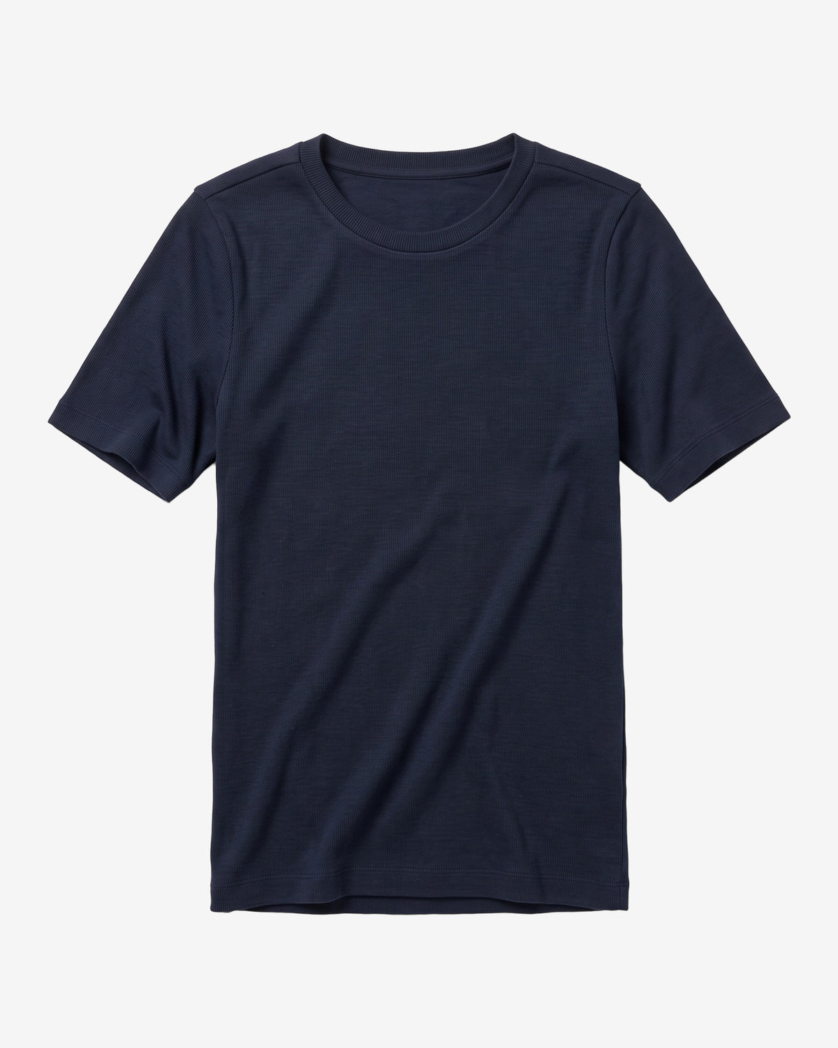 KnowledgeCotton Apparel - WMN Rib t-shirt T-shirts 1412 Night Sky