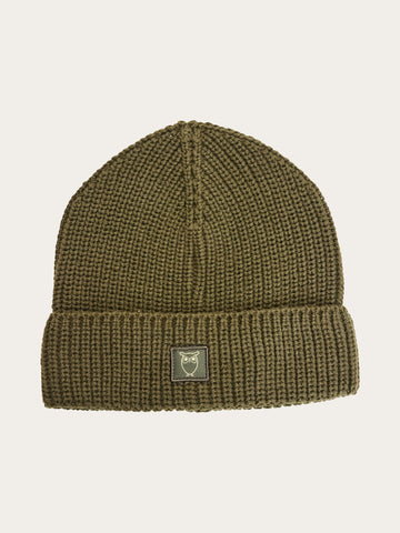KnowledgeCotton Apparel - UNI Ribbing hat Hats 1090 Forrest Night