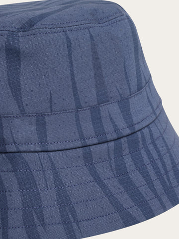 KnowledgeCotton Apparel - UNI Ripstop Northern Lights bucket hat - GOTS/Vegan Hats 9921 Blue