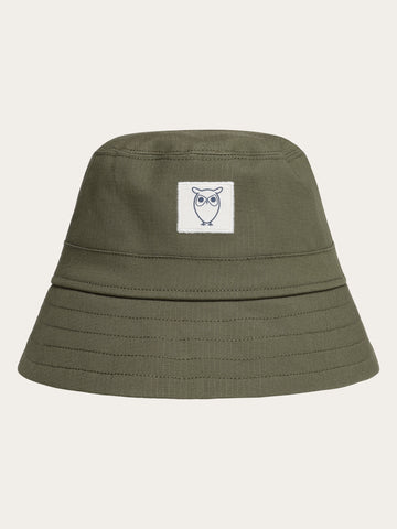 KnowledgeCotton Apparel - UNI Ripstop bucket hat - GOTS/Vegan Hats 1068 Burned Olive